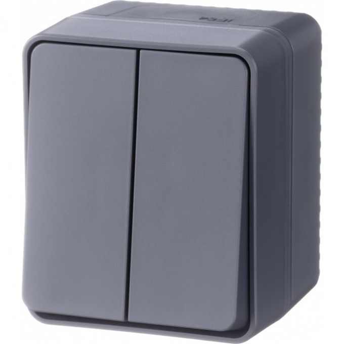 2-клавишный выключатель SCHNEIDER ELECTRIC ATLASDESIGN PROFI54 ОП IP54 10AX, антрацит ATN544051 2-клавишный выключатель SCHNEIDER ELECTRIC ATLASDESIGN PROFI54 ОП IP54 10AX, антрацит ATN544051