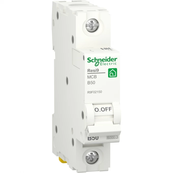 Автоматический модульный выключатель SCHNEIDER ELECTRIC B 50А 1P 6000A R9F02150 Автоматический модульный выключатель SCHNEIDER ELECTRIC B 50А 1P 6000A R9F02150
