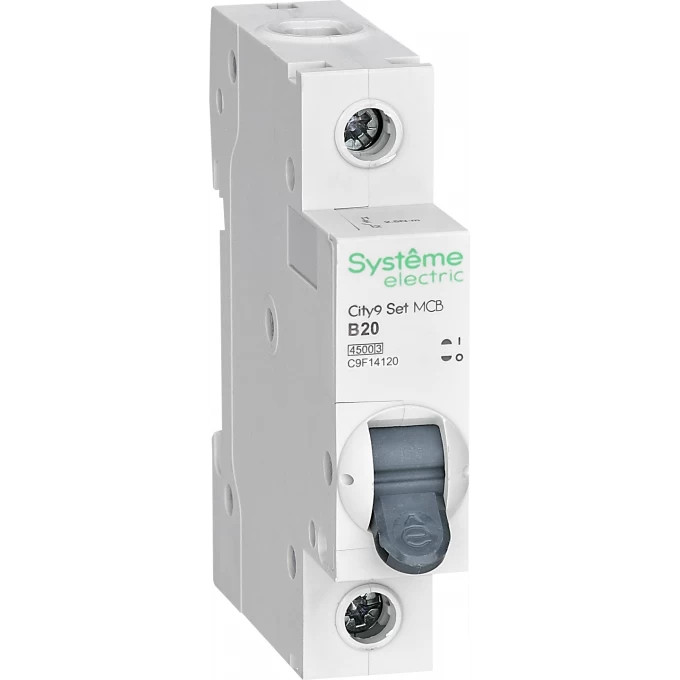 Автоматический выключатель SCHNEIDER ELECTRIC модульный 1п B 20А 4.5кА City9 Set 230В SE C9F14120 Автоматический выключатель SCHNEIDER ELECTRIC модульный 1п B 20А 4.5кА City9 Set 230В SE C9F14120