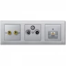 Центральная плата SCHNEIDER ELECTRIC MERTEN для розетки RJ45, 1 пост, АЛЮМИНИЙ, SM MTN298360