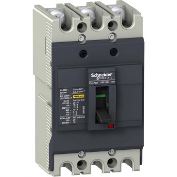 Автоматический выключатель 3П3Т SCHNEIDER ELECTRIC EASYPACT EZC100 18 кА/380В 60 A