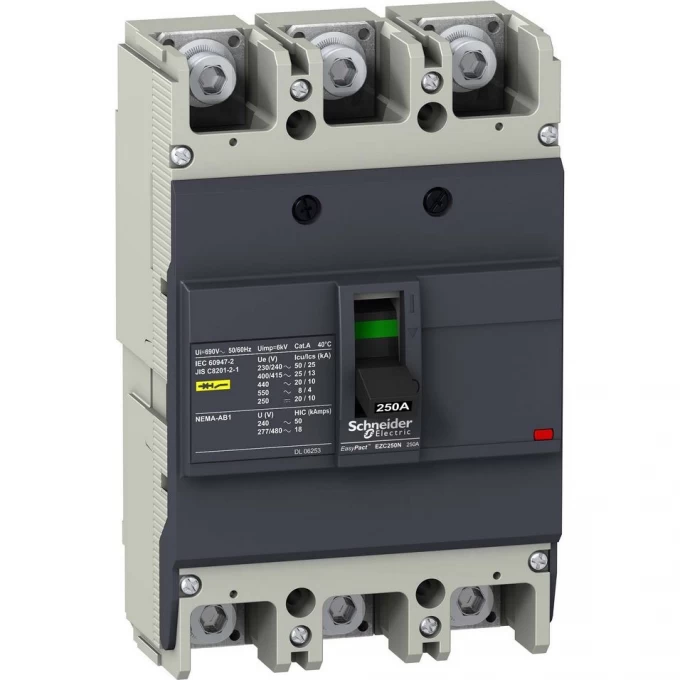 Автоматический выключатель 3П3Т SCHNEIDER ELECTRIC EASYPACT EZC250N 25KA/400В 250 A EZC250N3250 Автоматический выключатель 3П3Т SCHNEIDER ELECTRIC EASYPACT EZC250N 25KA/400В 250 A EZC250N3250