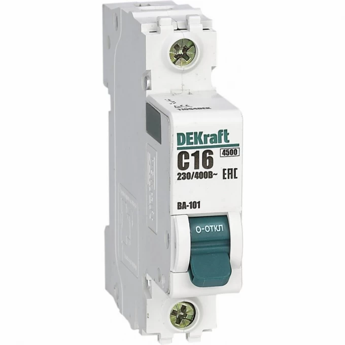 Автоматический выключатель SCHNEIDER ELECTRIC DEKRAFT 1Р 3А х-ка C ВА-101 4,5кА 11051DEK Автоматический выключатель SCHNEIDER ELECTRIC DEKRAFT 1Р 3А х-ка C ВА-101 4,5кА 11051DEK