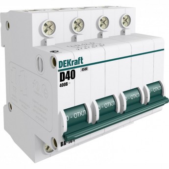 Автоматический выключатель SCHNEIDER ELECTRIC DEKRAFT 4Р 16А х-ка D ВА-101 4,5кА