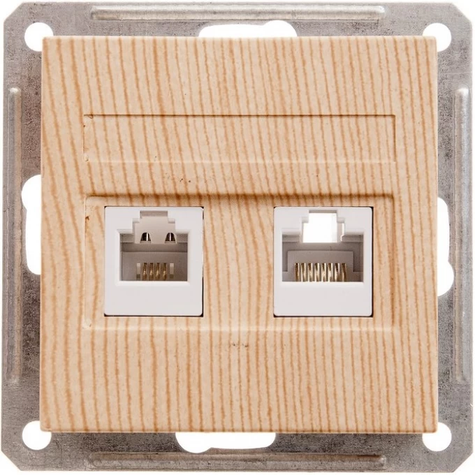 Розетка двойная SCHNEIDER ELECTRIC W59 RJ11+RJ45, 160В, 1А, кат.5E, механизм, сосна RSI-251TK5E-7-86 Розетка двойная SCHNEIDER ELECTRIC W59 RJ11+RJ45, 160В, 1А, кат.5E, механизм, сосна RSI-251TK5E-7-86