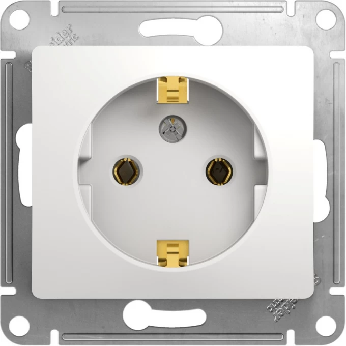 Розетка SCHNEIDER ELECTRIC GLOSSA с заземлением, механизм, белый GSL000143 Розетка SCHNEIDER ELECTRIC GLOSSA с заземлением, механизм, белый GSL000143