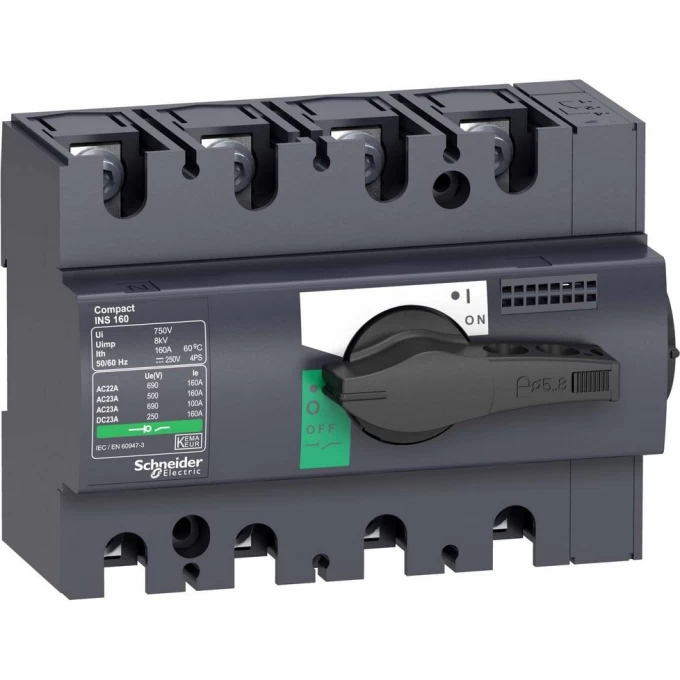 Выключатель-разъединитель SCHNEIDER ELECTRIC COMPACT INS160 4P 28913 Выключатель-разъединитель SCHNEIDER ELECTRIC COMPACT INS160 4P 28913