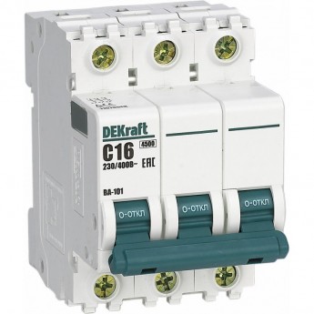 Автоматический выключатель SCHNEIDER ELECTRIC DEKRAFT 3Р 32А х-ка D ВА-101 4,5кА