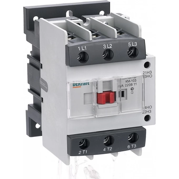 Контактор SCHNEIDER ELECTRIC DEKRAFT 95А 220В АС3 1НО+1НЗ КМ-103 22148DEK Контактор SCHNEIDER ELECTRIC DEKRAFT 95А 220В АС3 1НО+1НЗ КМ-103 22148DEK
