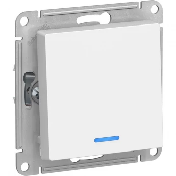 1-клавишный выключатель SCHNEIDER ELECTRIC ATLASDESIGN с подсветкой, белый
