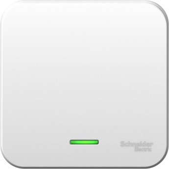 1-клавишный выключатель SCHNEIDER ELECTRIC BLANCA, с подсветкой, с изолирующей пластиной, 10А, 250B, БЕЛЫЙ