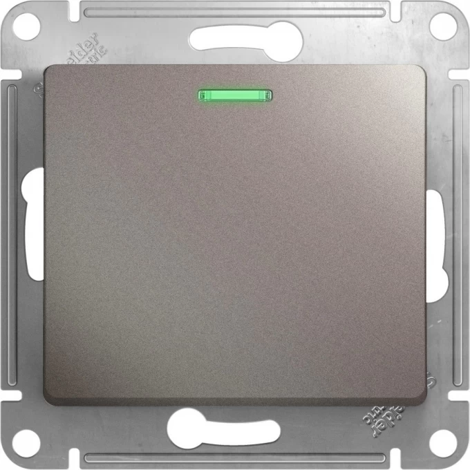 1-клавишный выключатель SCHNEIDER ELECTRIC GLOSSA с подсветкой, сх.1а, 10АХ, механизм, ПЛАТИНА GSL001213 1-клавишный выключатель SCHNEIDER ELECTRIC GLOSSA с подсветкой, сх.1а, 10АХ, механизм, ПЛАТИНА GSL001213