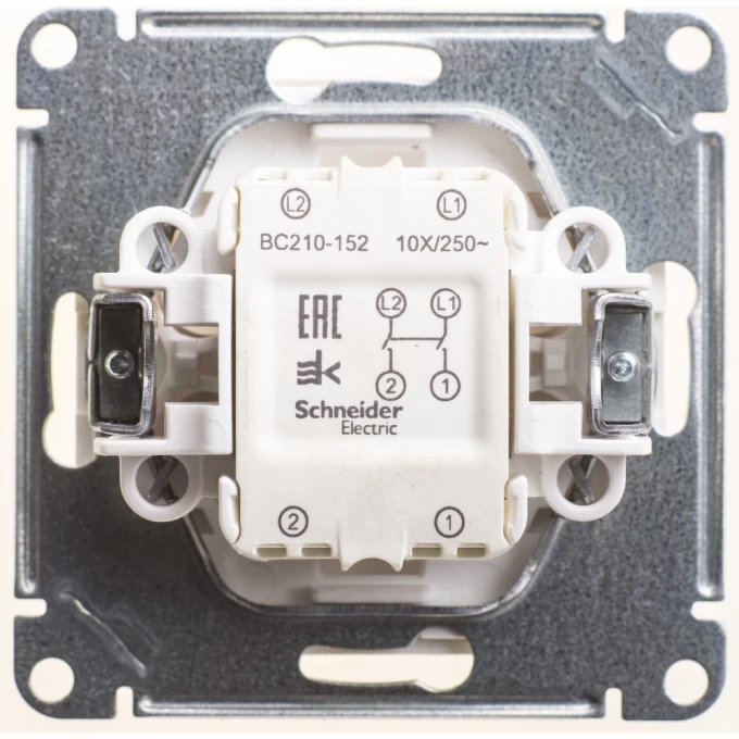 1-клавишный выключатель SCHNEIDER ELECTRIC W59 2-полюсный, 10АХ, механизм, БЕЛЫЙ VS210-152-1-86 1-клавишный выключатель SCHNEIDER ELECTRIC W59 2-полюсный, 10АХ, механизм, БЕЛЫЙ VS210-152-1-86