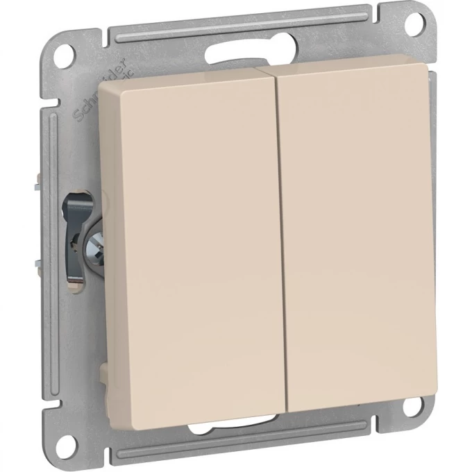 2-клавишный переключатель SCHNEIDER ELECTRIC ATLASDESIGN 10АХ, механизм, БЕЖЕВЫЙ ATN000265 2-клавишный переключатель SCHNEIDER ELECTRIC ATLASDESIGN 10АХ, механизм, БЕЖЕВЫЙ ATN000265