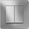 2-клавишный переключатель SCHNEIDER ELECTRIC BLANCA (cх.6+6), 10А, 250B, АЛЮМИНИЙ BLNVS106603