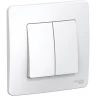2-клавишный переключатель SCHNEIDER ELECTRIC BLANCA (cх.6+6), 10А, 250B, БЕЛЫЙ BLNVS106601