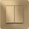 2-клавишный переключатель SCHNEIDER ELECTRIC BLANCA (cх.6+6), 10А, 250B, ТИТАН BLNVS106604