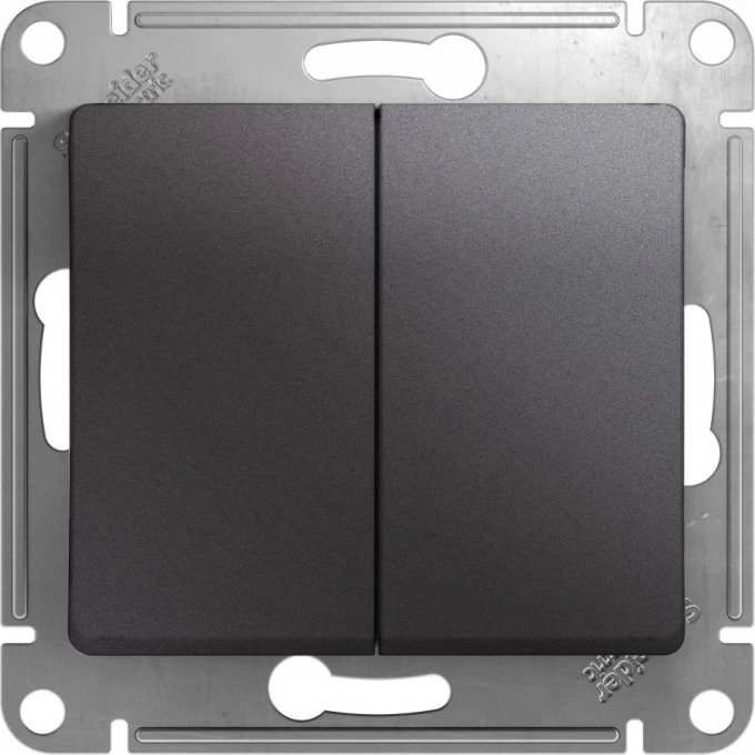 2-клавишный переключатель SCHNEIDER ELECTRIC GLOSSA, сх.6/2, 10АХ, механизм, ГРАФИТ GSL001365 2-клавишный переключатель SCHNEIDER ELECTRIC GLOSSA, сх.6/2, 10АХ, механизм, ГРАФИТ GSL001365
