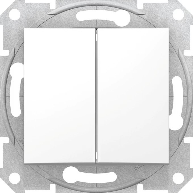 2-клавишный выключатель SCHNEIDER ELECTRIC SEDNA, сх.5а, 10А, 250В, БЕЛЫЙ SDN0300121 2-клавишный выключатель SCHNEIDER ELECTRIC SEDNA, сх.5а, 10А, 250В, БЕЛЫЙ SDN0300121