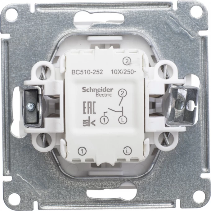 2-клавишный выключатель SCHNEIDER ELECTRIC W59, 10АХ, механизм, ШАМПАНЬ VS510-252-4-86 2-клавишный выключатель SCHNEIDER ELECTRIC W59, 10АХ, механизм, ШАМПАНЬ VS510-252-4-86