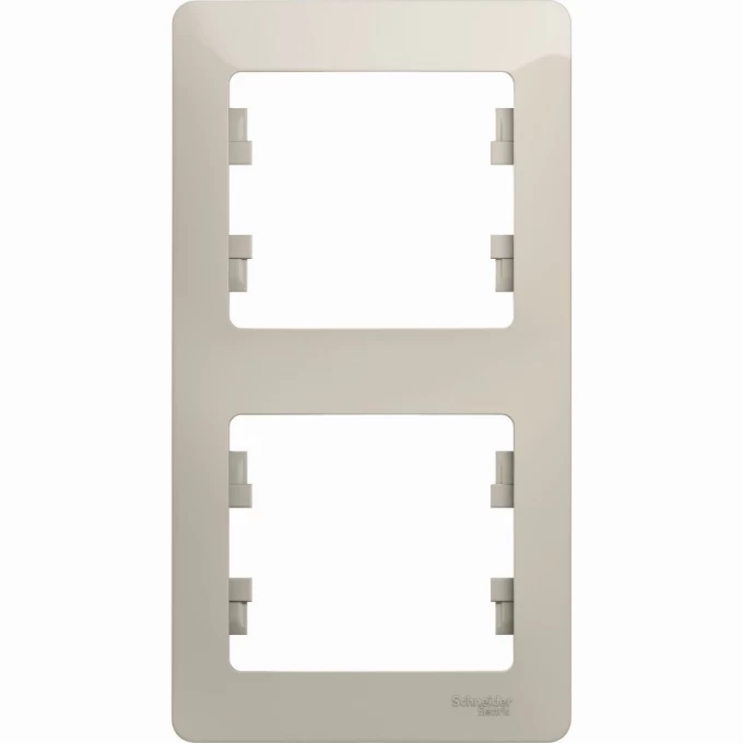 2-постовая рамка SCHNEIDER ELECTRIC GLOSSA, вертикальная, МОЛОЧНЫЙ GSL000906 2-постовая рамка SCHNEIDER ELECTRIC GLOSSA, вертикальная, МОЛОЧНЫЙ GSL000906