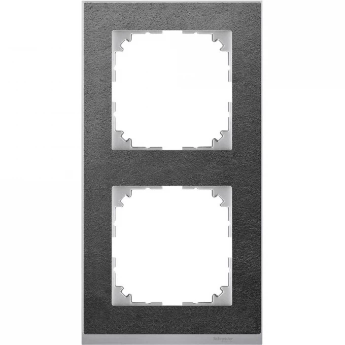 2-постовая рамка SCHNEIDER ELECTRIC MERTEN M-PURE DECOR, СЛАНЕЦ/АЛЮМИНИЙ, SM MTN4020-3669 2-постовая рамка SCHNEIDER ELECTRIC MERTEN M-PURE DECOR, СЛАНЕЦ/АЛЮМИНИЙ, SM MTN4020-3669