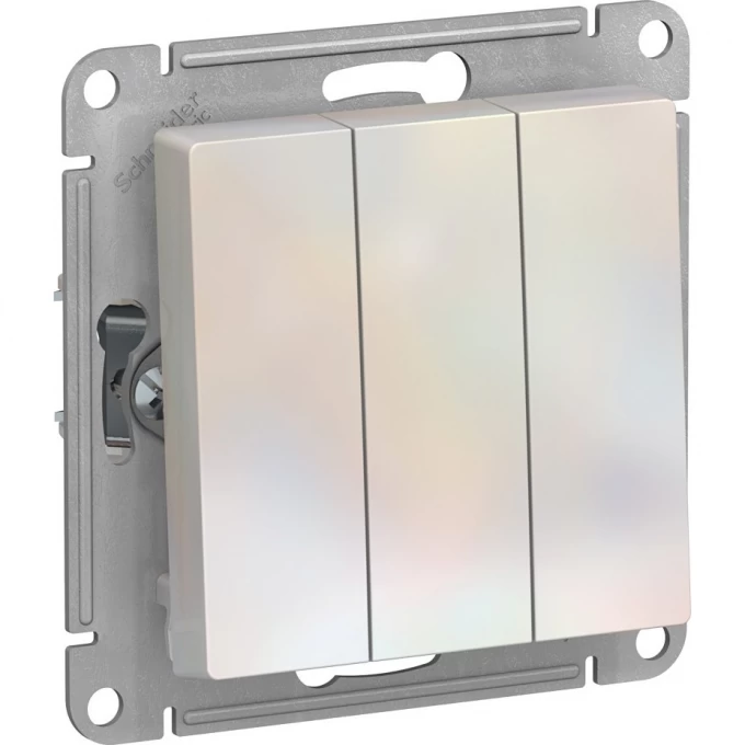 3-клавишный выключатель SCHNEIDER ELECTRIC ATLASDESIGN, ЖЕМЧУГ ATN000431 3-клавишный выключатель SCHNEIDER ELECTRIC ATLASDESIGN, ЖЕМЧУГ ATN000431