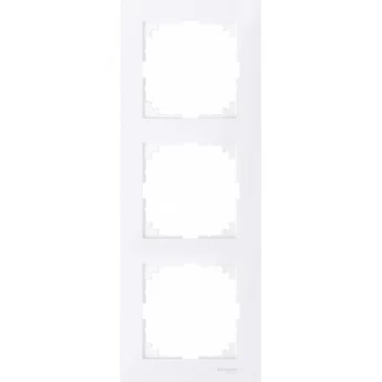 3-постовая рамка SCHNEIDER ELECTRIC MERTEN M-PURE, АКТИВНЫЙ БЕЛЫЙ, SM