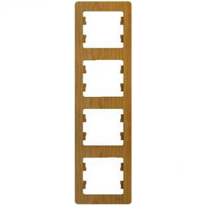 4-постовая рамка SCHNEIDER ELECTRIC GLOSSA, вертикальная, ДЕРЕВО ДУБ GSL000508