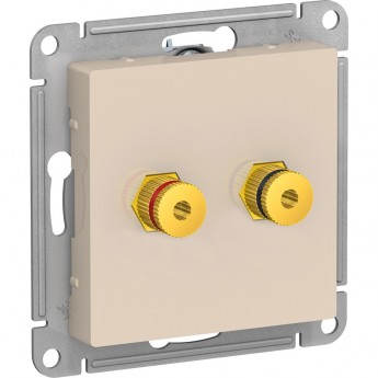 Аудиорозетка SCHNEIDER ELECTRIC ATLASDESIGN двухместная, БЕЖЕВЫЙ