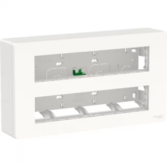 Блок открытой установки SCHNEIDER ELECTRIC UNICA SYSTEM+ 2х5 антибактериальный
