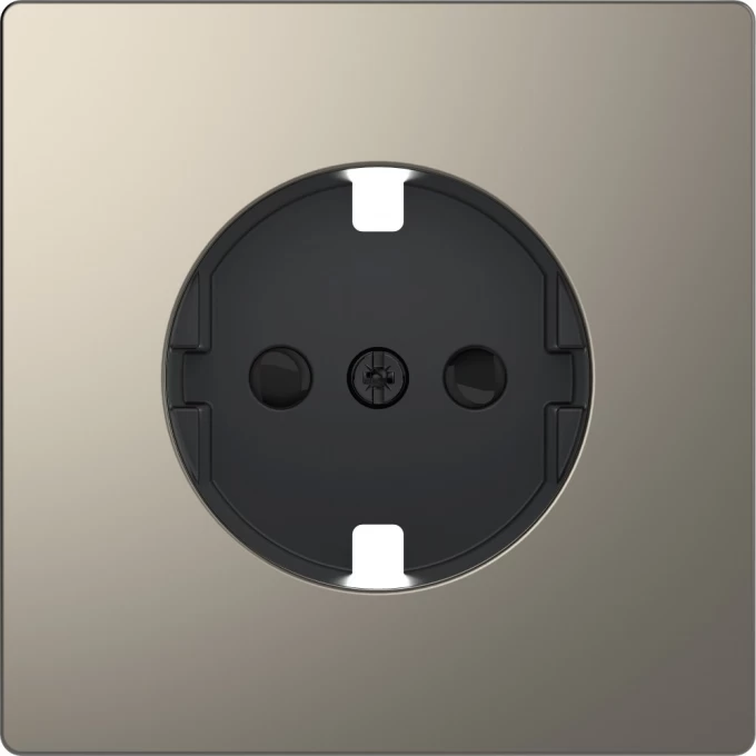 Центральная накладка SCHNEIDER ELECTRIC MERTEN D-LIFE для механизма розетки, НИКЕЛЬ MTN2330-6050