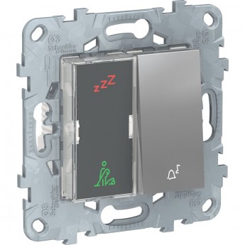 Дисплей гостиничного номера и кнопочный звонок SCHNEIDER ELECTRIC UNICA NEW, алюминий Дисплей гостиничного номера и кнопочный звонок SCHNEIDER ELECTRIC UNICA NEW, алюминий
