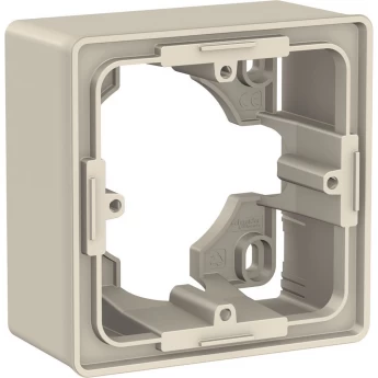Коробка для открытой установки SCHNEIDER ELECTRIC UNICA NEW, 1-постовая, бежевый