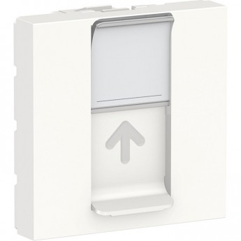 Лицевая панель SCHNEIDER ELECTRIC UNICA MODULAR RJ45, одиночная, без коннектора, 2 модуля, белый