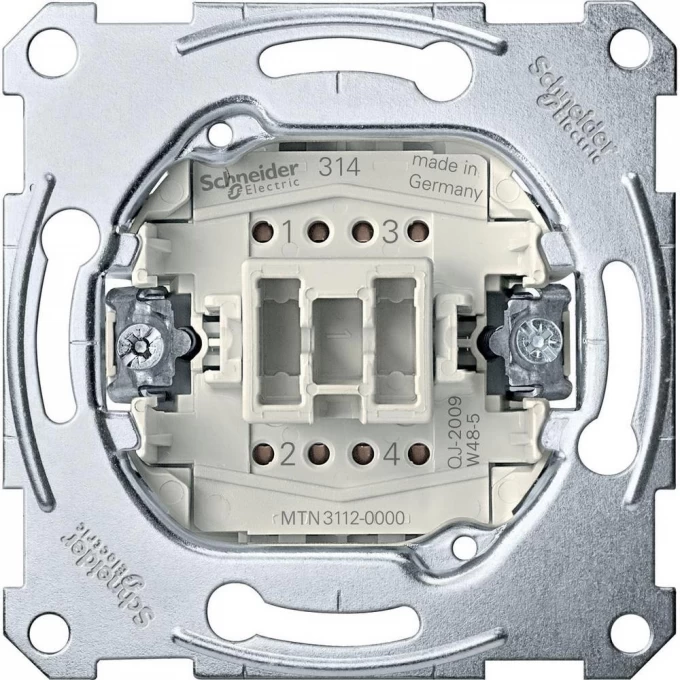 Механизм SCHNEIDER ELECTRIC MERTEN 2-полюсного 1-клавишного выключателя 10A,QF MTN3112-0000 Механизм SCHNEIDER ELECTRIC MERTEN 2-полюсного 1-клавишного выключателя 10A,QF MTN3112-0000