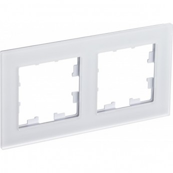 Рамка 2-постовая SCHNEIDER ELECTRIC ATLASDESIGN NATURE, матовое органическое стекло белый