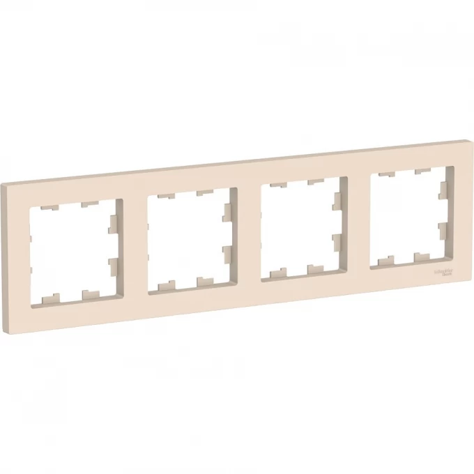 Рамка 4-постовая SCHNEIDER ELECTRIC ATLASDESIGN бежевый ATN000204 Рамка 4-постовая SCHNEIDER ELECTRIC ATLASDESIGN бежевый ATN000204