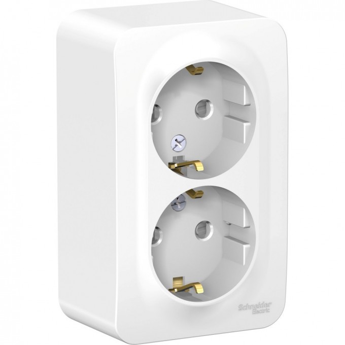 Розетка двойная SCHNEIDER ELECTRIC BLANCA с заземлением, со шторками, 16А, 250В, белый BLNRA011201 Розетка двойная SCHNEIDER ELECTRIC BLANCA с заземлением, со шторками, 16А, 250В, белый BLNRA011201