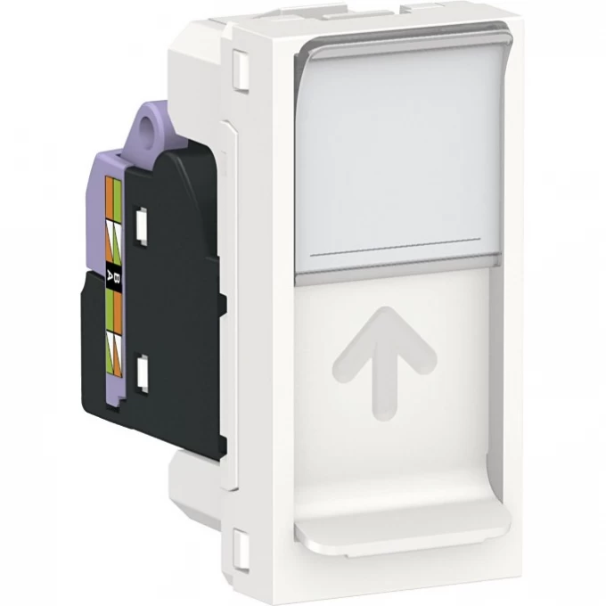 Розетка компьютерная SCHNEIDER ELECTRIC UNICA MODULAR, RJ45, одиночная, кат. 6 STP, 1 модуль, белый NU341618 Розетка компьютерная SCHNEIDER ELECTRIC UNICA MODULAR, RJ45, одиночная, кат. 6 STP, 1 модуль, белый NU341618