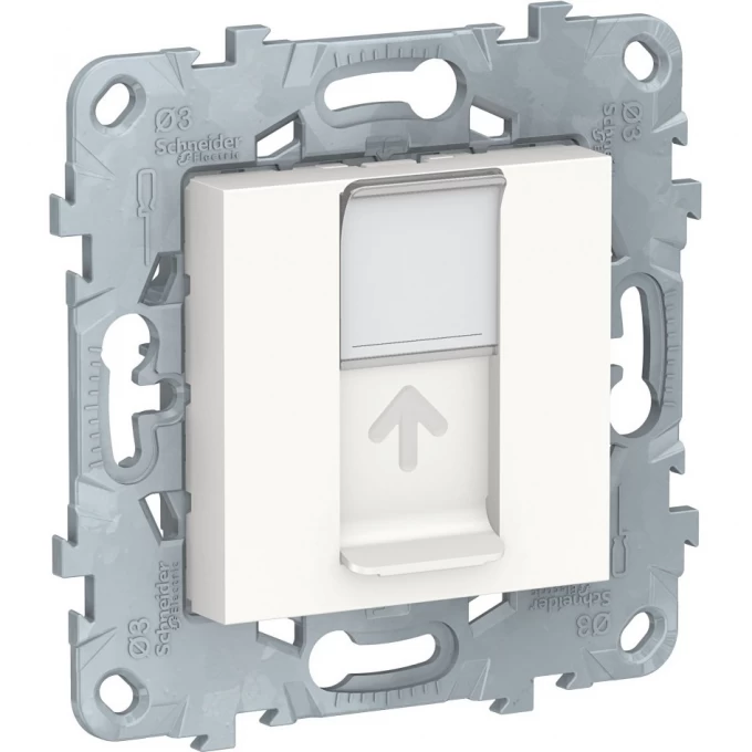 Розетка компьютерная SCHNEIDER ELECTRIC UNICA NEW, RJ45, одиночная, кат. 5е UTP, белый NU541118 Розетка компьютерная SCHNEIDER ELECTRIC UNICA NEW, RJ45, одиночная, кат. 5е UTP, белый NU541118