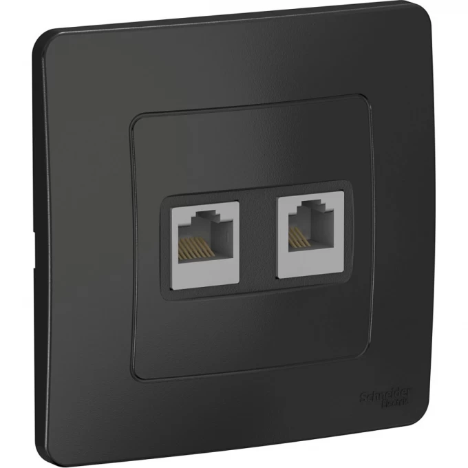 Розетка компьютерная/телефонная SCHNEIDER ELECTRIC BLANCA, с/у, RJ45+RJ11, кат.5E, АНТРАЦИТ BLNIS045116 Розетка компьютерная/телефонная SCHNEIDER ELECTRIC BLANCA, с/у, RJ45+RJ11, кат.5E, АНТРАЦИТ BLNIS045116