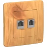 Розетка компьютерная/телефонная SCHNEIDER ELECTRIC BLANCA, с/у, RJ45+RJ11, кат.5E, ЯСЕНЬ BLNIS045115