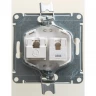Розетка компьютерная/телефонная SCHNEIDER ELECTRIC GLOSSA двойная RJ11+RJ45, кат.5E, механизм, ПЕРЛАМУТР GSL000685