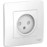 Розетка одинарная SCHNEIDER ELECTRIC BLANCA без заземления, со шторками, 16А, 250В, БЕЛЫЙ BLNRS000111