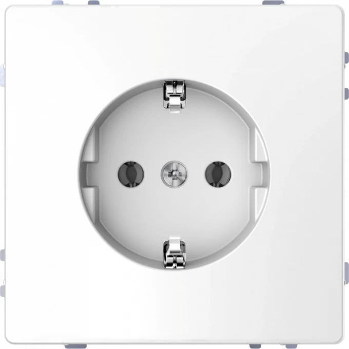 Розетка SCHNEIDER ELECTRIC MERTEN D-LIFE 16А, с заземлением, шторками, винтовыми зажимами, белый лотос MTN2400-6035