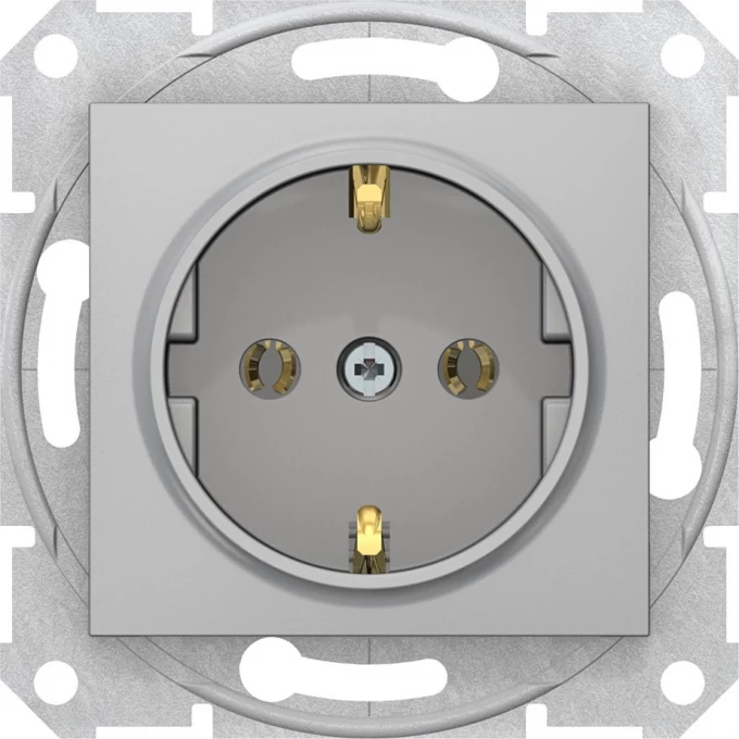 Розетка SCHNEIDER ELECTRIC SEDNA c з/к, без шторок, быстрозажимные контакты, алюминий SDN3001860 Розетка SCHNEIDER ELECTRIC SEDNA c з/к, без шторок, быстрозажимные контакты, алюминий SDN3001860
