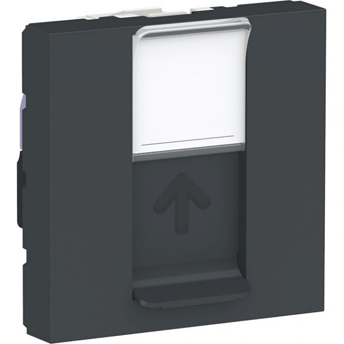 Розетка SCHNEIDER ELECTRIC UNICA MODULAR компьютерная,RJ45,одиночная, кат.6 UTP,2 модуля, антрацит NU341554 Розетка SCHNEIDER ELECTRIC UNICA MODULAR компьютерная,RJ45,одиночная, кат.6 UTP,2 модуля, антрацит NU341554