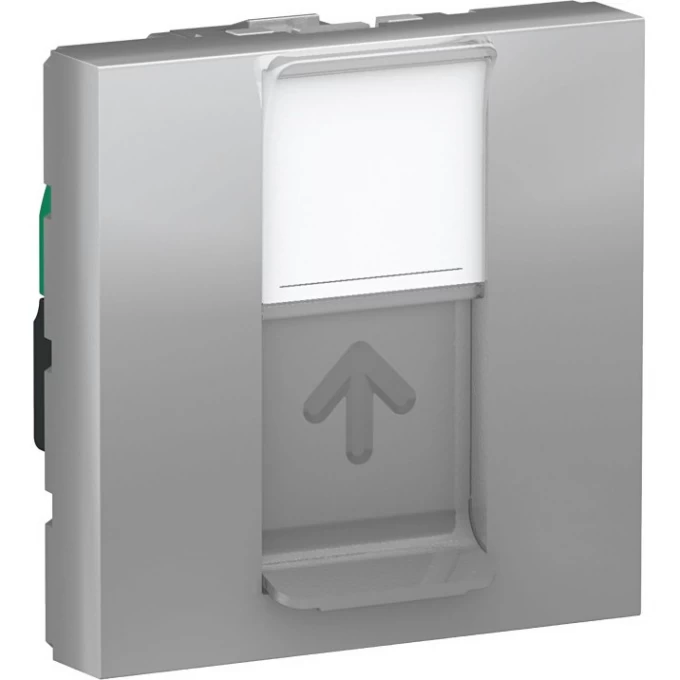 Розетка SCHNEIDER ELECTRIC UNICA NEW компьютерная, RJ45, одиночная, категория 5е STP,2 модуля, алюминий NU341330 Розетка SCHNEIDER ELECTRIC UNICA NEW компьютерная, RJ45, одиночная, категория 5е STP,2 модуля, алюминий NU341330