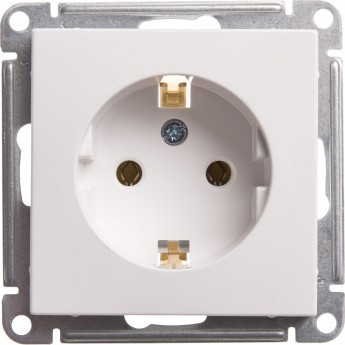 Розетка SCHNEIDER ELECTRIC W59 с заземлением без шторок, 16А, механизм, белый